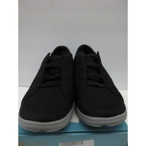 Zapatilla deportiva sin cordones BZees para mujer de punto dorado (negra metálica, talla 7,5 de ancho) - Imagen 1 de 5
