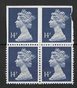 GB QEII 14p Machin Partial Imperf Error - Bild 1 von 2