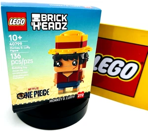 LEGO #40799 Brickheadz One Piece Monkey D. Luffy Figure (Netflix) in hand - Picture 1 of 2