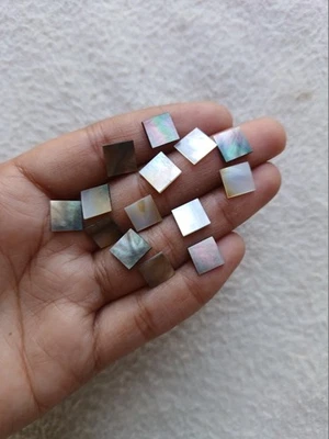 13 peças esfregão madrepérola quadrado ambos os lados flatback 8x8mm pedra preciosa A1125 - Imagem 1 de 3