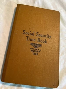 Book Social Security Time Book NOS USA Weekly 1380 4 3/4 X 7 3/8 - Bild 1 von 6