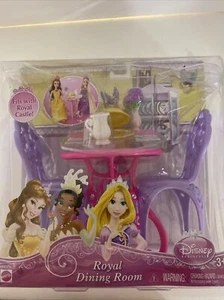 2012 Mattel Disney Princesses Royal Dining Room Doll Furniture Set New in Box - Picture 1 of 4