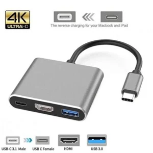 USB Type C to HDMI HDTV TV Cable Adapter Converter Hub for Macbook Android Phone - Picture 1 of 8