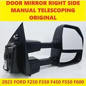 2024 FORD F250 DOOR Mirror Right Manual Telescop RH OEM PC3Z17682BA New Take-Off - Foto 1 di 17