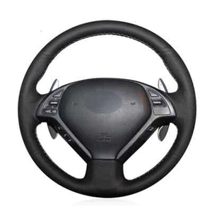Hand-stitched Leather Car Steering Wheel Cover for Infiniti G25 G35 G37 EX EX35 - Picture 1 of 6