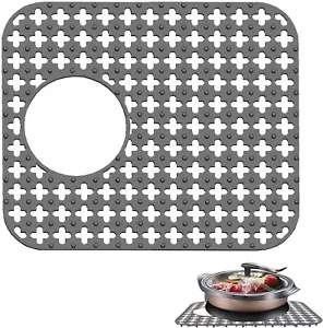 MKKENLEY BEST Silicone Folding Non-slip kitchen sink mats for stainless steel - Picture 1 of 8