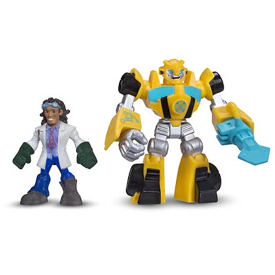 Playskool Heroes Transformers Rescue Bots BUMBLEBEE & DOC GREENE Figures - Image 1 of 2