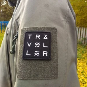 WORLD TRAVELER Explorer Wanderer 2.5" Embroider Hook/Loop Patch Badge  - Picture 1 of 6