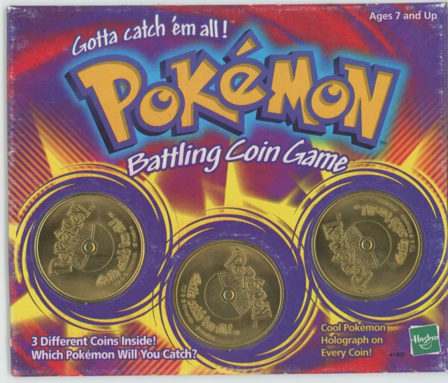 Hasbro Pokemon Battling Coin Game 3 Unique Coins 1999