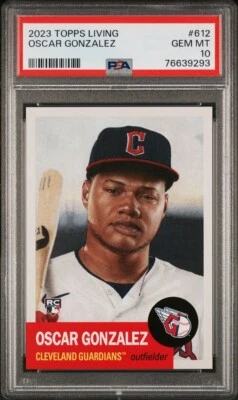 2023 TOPPS LIVING OSCAR GONZALEZ ROOKIE CARD SP GUARDIANS #612 RC - PSA 10 🔥 - Image 1 of 4