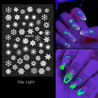 1Pc Luminous 3D Nail Sticker Scary Decals Festive Glow Halloween Nail Stickers
