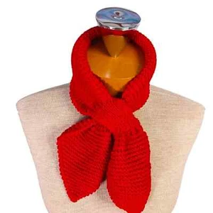 Sciarpa da donna lavorata a maglia, rosso metallizzato, taglia unica, fatta a mano invernale nuova con etichette - Foto 1 di 2