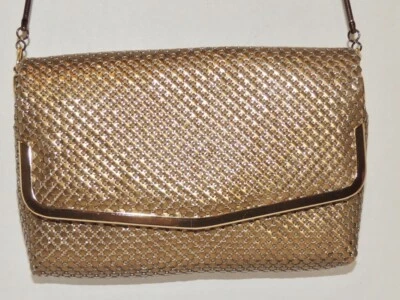 c 1970's Pelle Italia Gold Mesh Shoulder Bag / Purse - Image 1 of 4