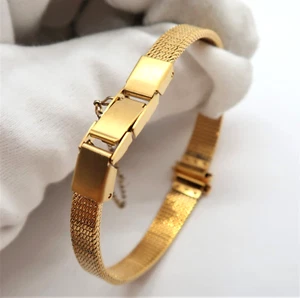 HADLEY-ROMA Stainless Steel, Gold Plated, 12mm Mesh, 80's, LADIES BAND B10-32 - Picture 1 of 9