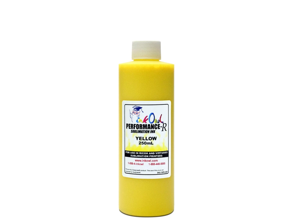 250ml of YELLOW InkOwl Performance-R Sublimation Ink for RICOH and VIRTUOSO - Image 1 of 1