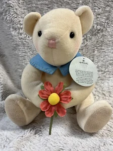 NWT Hallmark Pitter Patter Bear Plush Stuffed Animal Pale Yellow 8" Gift - Picture 1 of 7
