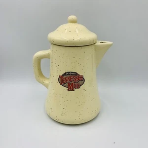 Jack Daniels Vtg STONEWARE Coffee pot TENNESSEE MUD advertising Western America - Foto 1 di 9