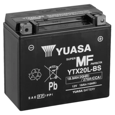 Batteria Moto YUASA YTX20L-BS AGM Chiusa 12V|18Ah|CCA:270A 175x87x155mm