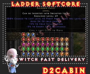 Diablo 2 D2R SC💥Ladder💥Rainbow Facet Unique Jew💥PC/SWITCH/PS - Picture 1 of 1