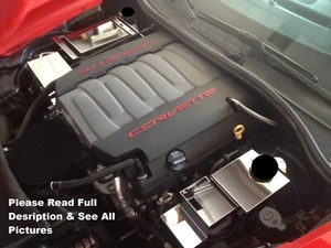 Corvette Engine Dress Covers 9pc C7 2014-2019 Base Auto chrome look stainless - Picture 1 of 11