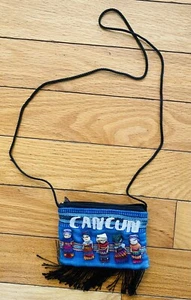 Cancun Mexiko bestickte Umhängetasche Handtasche Souvenir/ Little People - Bild 1 von 5