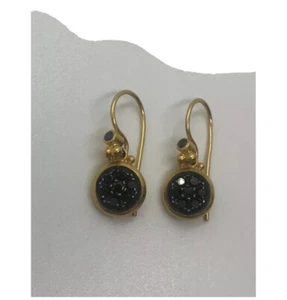 Gurhan 24k Black Pave Diamond Droplet Earrings New $2500 - Picture 1 of 8