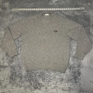 Neiman Marcus Scotland Cashmere Sweater Mens Large V Neck Vintage Preppy - Picture 1 of 20