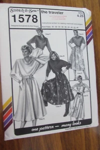 1986 STRETCH SEW The Traveler dress, skirt, blouse sew pattern BUST SIZES 30-46 - Picture 1 of 7