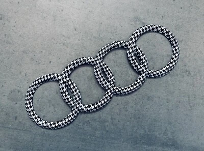 Anillos traseros pata de gallo Audi B&W emblema escotilla logotipo OEM insignia A4 S4 Q5 215 mm Foto 1 de 3