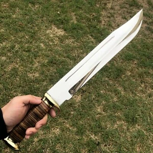 Menge 5 Messer 20" CUSTOM HANDMADE D2 HOCHGLANZPOLIERT KROKODIL DUNDEE BOWIE MESSER - Bild 1 von 5