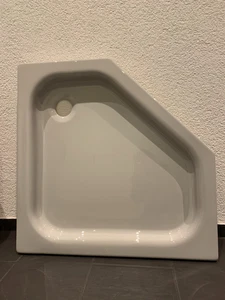 Fünfeck-Duschwanne 90 x 90 x 6 cm, Acryl GfK Beschichtung, Farbe: weiß - Bild 1 von 1