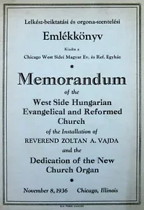 Chicago IL Storia Ungherese Americana Genealogia Magyar Club Chiesa Riformata 1936 - Foto 1 di 11