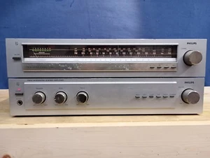 AMPLIFICATORE PHILIPS F4110 +SINTONIZZATORE PHILIPS 2110 VINTAGE (1980) - Afbeelding 1 van 16