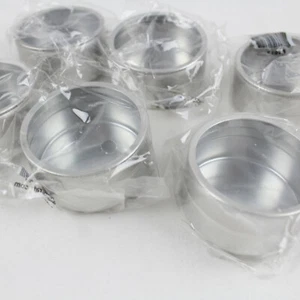 50 Round Matte Silver Metal Mint Tins Wedding Bridal Shower Favors W/Lid - Picture 1 of 3
