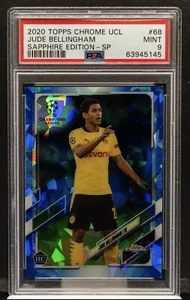 Jude Bellingham 2020 Topps Chrome Sapphire UCL UEFA 68 RC SP PSA 9 MINT - Picture 1 of 2