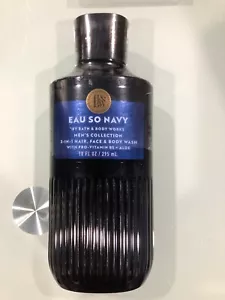 BATH & BODY WORKS EAU SO NAVY 3 IN 1 CAPELLI VISO BODY WASH PER UOMO 10 OZ - Foto 1 di 1