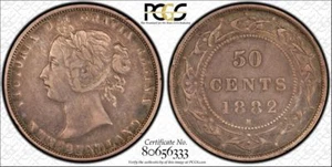 Newfoundland 1882-H 50c PCGS XF-40 Very attractive coin - Foto 1 di 5