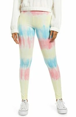 BP High Rise Leggings Size XXS Ankle Length Stretch Pink Yellow Blue NEW B51 - Image 1 of 4