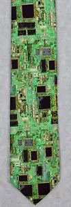 COMPUTER MOTHER BOARD-PCB CPU CIRCUIT TECHNOLOGY Wild Ties Microfiber Necktie - Picture 1 of 4