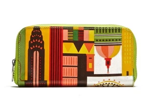 NWT KITSCH'N GLAM JET-SET WALLET-CLUTCH Multi Color COATED FABRIC - $40 - Picture 1 of 6