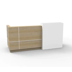 Altis Reception Counter Natural Oak White - Picture 1 of 7