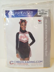 CC Spiritwear Langarm Rollkragen Halbtop Jugend Medium Gold Cheerleader - Bild 1 von 3