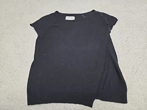 Suéter Zadig & Voltaire Asimétrico Ligero Negro Lujo Talla Pequeña - Imagen 1 de 14