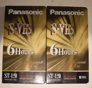 Panasonic S-VHS ST-120 Brand New lot of 2 - Picture 1 of 5