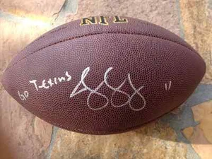 *JAELEN STRONG*SIGNED*AUTOGRAPHED*FOOTBALL*HOUSTON*TEXANS*ARIZONA*STATE*PROOF* - Picture 1 of 4