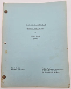 HAWAII FIVE-O / Walter Black 1973 TV Series Script, "Mother's Deadly Helper" - Picture 1 of 13