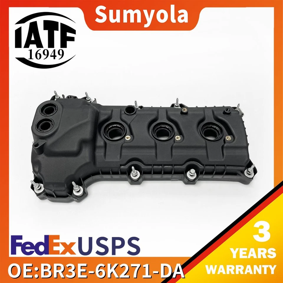 BR3E-6K271-DA Right Valve Cover For 11-18 Ford Edge SEL 3.5 BR3E6K271DA AWD Rear Foto 1 de 4