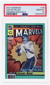 2021 Panini Donruss Justin Fields Gridiron Marvels #12 PSA 10 Rookie RC - Picture 1 of 2