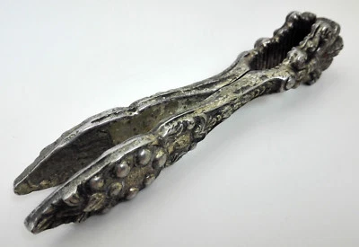 Antique French metal carved nut cracker France vintage kitchen nuts utensil  - Image 1 of 4