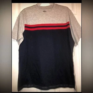 Open Trails Revolution Sz L Men’s Blue Gray Red Stripes Shirt NEW NWT - Picture 1 of 2